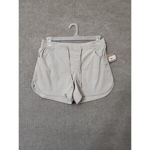 Eddie Bauer Tech Pull On Shorts Womens S Pumice Drawstring Lightweight NEW